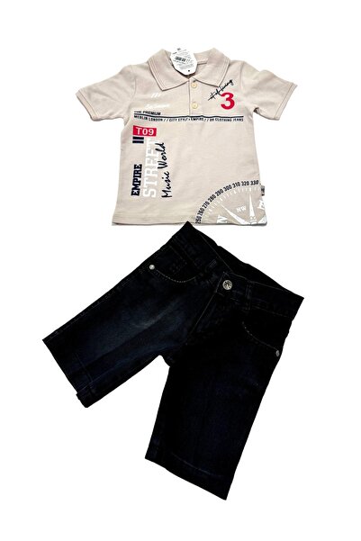 Esterella Lacoste υφασμάτινο μπλουζάκι με λαιμόκοψη πόλο για αγόρια με τζιν σ...