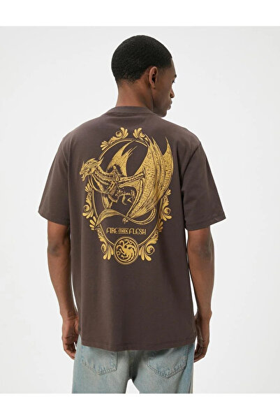 Koton Game of Thrones Tişört Lisanslı Oversize Kısa Kollu Bisiklet Yaka Pamuklu