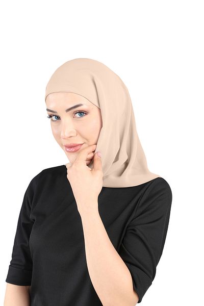 Ecardin Light Mink Bonnet Chiffon Oval Scarf - St 103