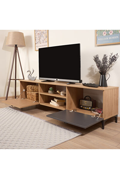 Just Home Alina Tv Ünitesi - Sepet / Antrasit / Yunus - 180 cm