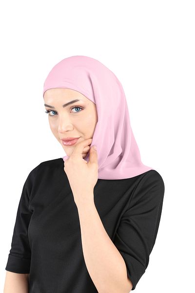 Ecardin Bonnet Chiffon Fabric Ready Οβάλ Κασκόλ - St 103 Powder