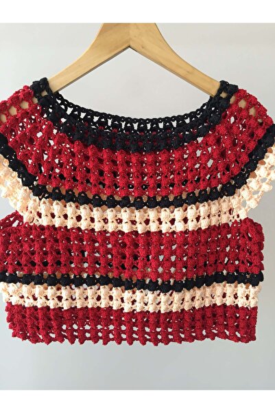 Mora Örgü ملابس علوية نسائية منسوجة يدويًا من Mora Knit Mercerized (بلوزة قصي...