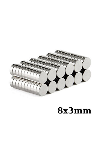 Motorobit 8x3mm Neodyum Güçlü Mıknatıs - Neodim Magnet