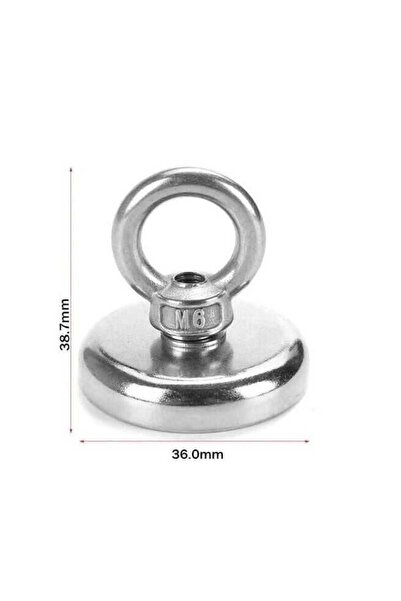 Genel Markalar Magnet Fishing Neodyum Pot Mıknatıs, Çap 36mm, Kurtarma Mıknatısı