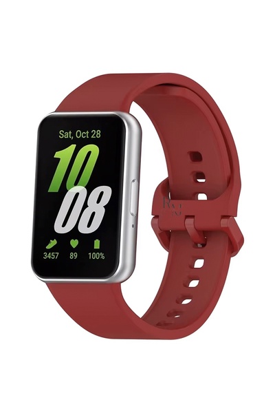 redmud teknoloji Samsung Galaxy Fit 3 İle Uyumlu Silikon Spor Kordonlu Klasik...