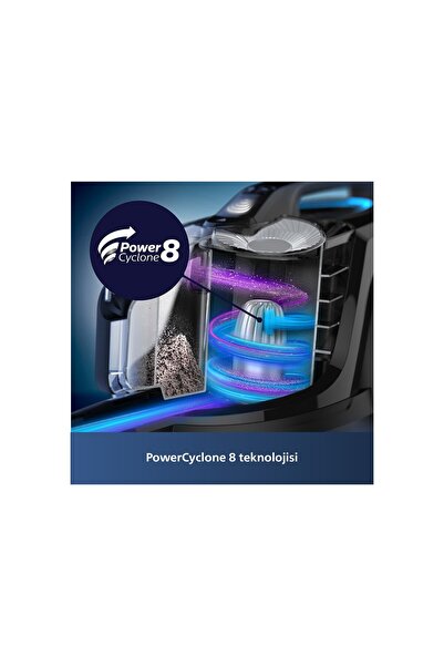 Philips Power Cyclone 8Toz Torbasız Süpürge Alerji Kilit Sistemi