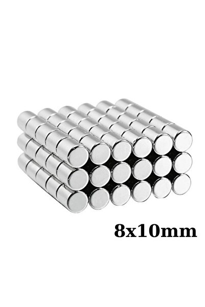 Motorobit 8x10mm Neodyum Güçlü Mıknatıs - Neodim Magnet