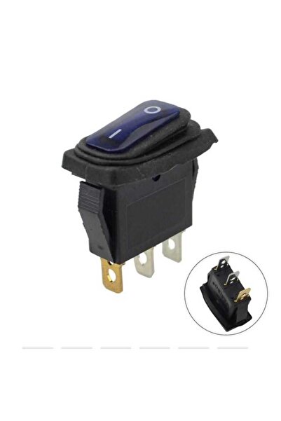 Motorobit KCD3 15A Su Geçirmez Mavi Işıklı ON-OFF Anahtar