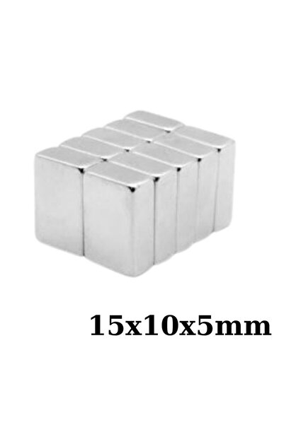 Motorobit 15x10x5mm Neodyum Güçlü Mıknatıs - Neodim Magnet