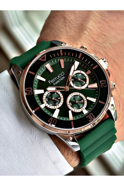 Ferrucci Function FCF.03345FS.05 Silicone Band Men's Wristwatch