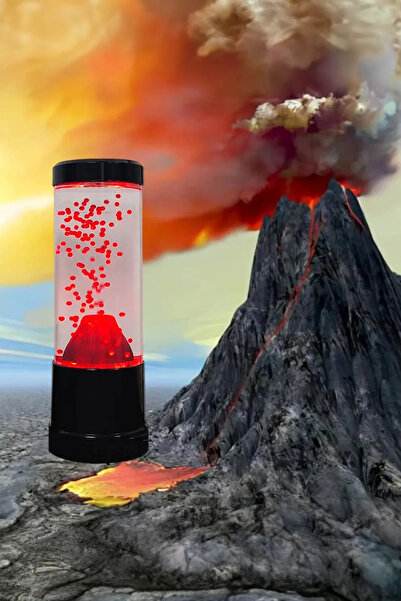 nesever store Masa Lambası Lav Lamba Şeklinde Işıklı Volkan Fışkırtan Dağı Şeklinde Şık Masa Lambası