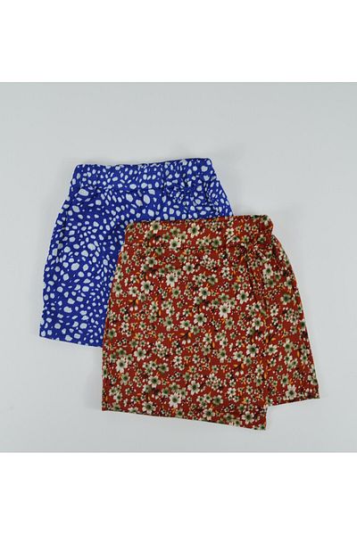 Kidiba Girl 4-15 Years 2 Pack Front Cover Shorts Skirt
