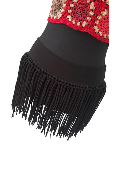 bi ters bi düz TASSELED SKIRT