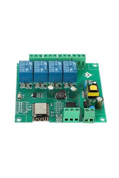 Motorobit ESP8266 ESP-12F AC 90-250v  DC 7-30V 4 Kanal Wifi Röle Modülü