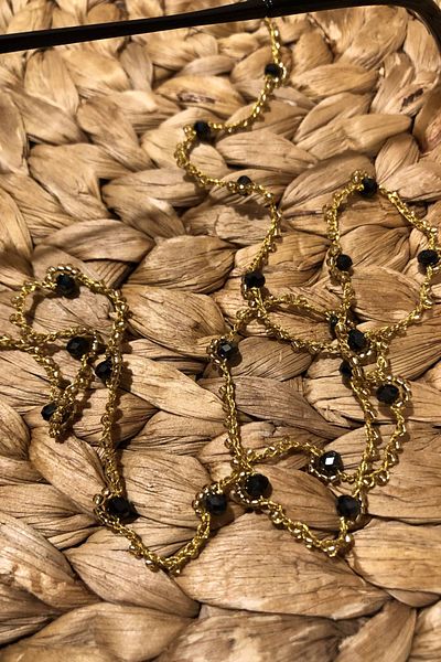ziwod Black Beaded Glasses Rope