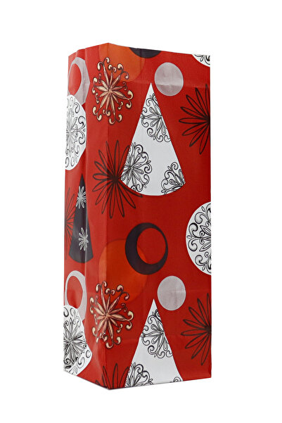 repro design Yılbaşı Temalı Kese Kağıdı 8x20x5 Cm 10 Adet Model:5