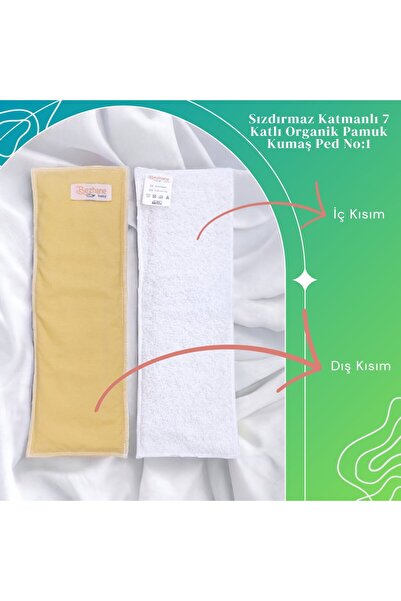 BEZHANE 7 Katlı Yıkanabilir Bebek Pedi Kavuniçi 1 Numara