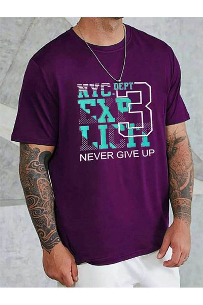 Medinenur Μπλουζάκι NYC Printed Unisex Crew Neck T-shirt
