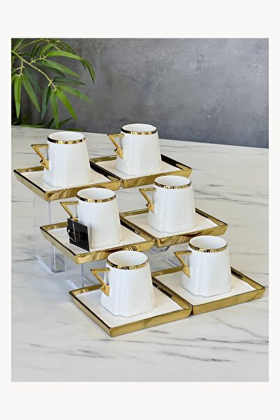 ACAR Camillo Lux - 6-Piece Gold Porcelain Cup Set
