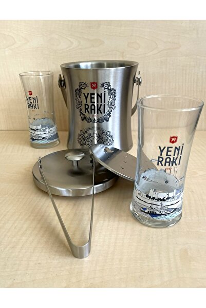 Paşabahçe 2 ADET ŞEHİR SERİSİ RAKI BARDAĞI + BUZ KOVASI MAŞA HEDİYELİ