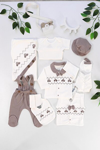 Sitilin Boy Baby Brown Luxury Cross-country 10-Piece Hospital Release Set STL6639