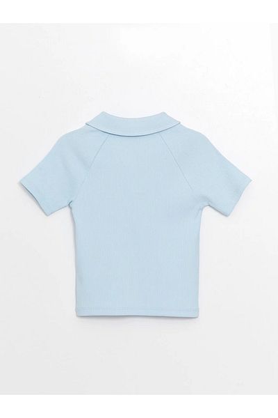 LC Waikiki Tricou cu mânecă scurtă imprimat cu gât polo LCW pentru fete