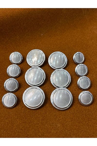 ODDA TASARIM ATÖLYESİ Silver plate model coat-jacket button set