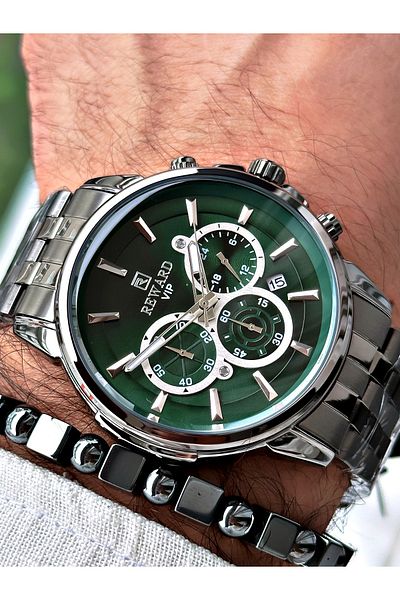 Reward Men's Sports Watch - Smoke Color, Steel Cord, Bracelet Gift, Sports Functions Active