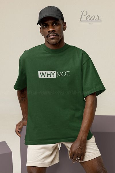 Pear Wear Γιατί όχι τυπωμένο Unisex T-Shirt Oversize T-shirt
