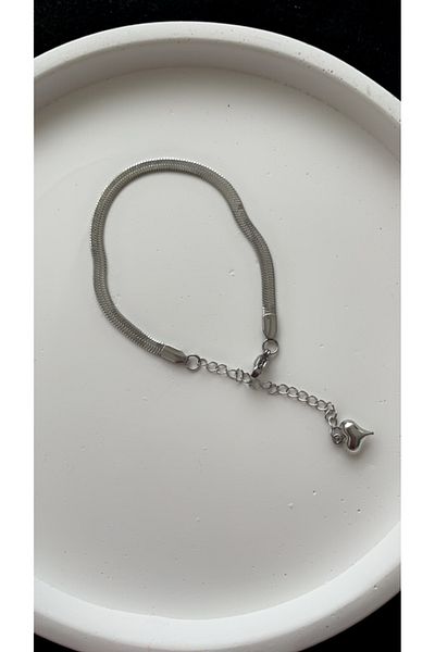 Liva Accessories Non Darkening in Gold Workmanship - Anti-Allergic Italian Chain-Silver Coloured