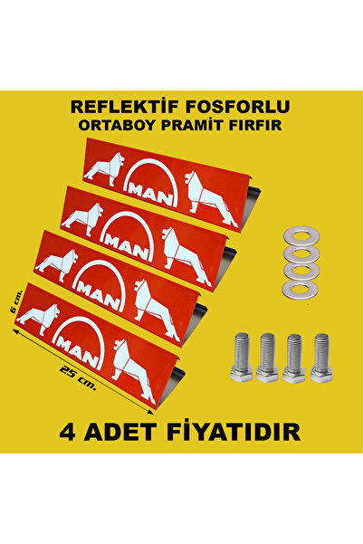 pozantiaksesuardunyasi Piramit Fırfır 25 cm. Reflektif Fosforlu Man Yazılı 4 ...