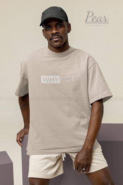 Pear Wear Γιατί όχι τυπωμένο Unisex T-Shirt Oversize T-shirt
