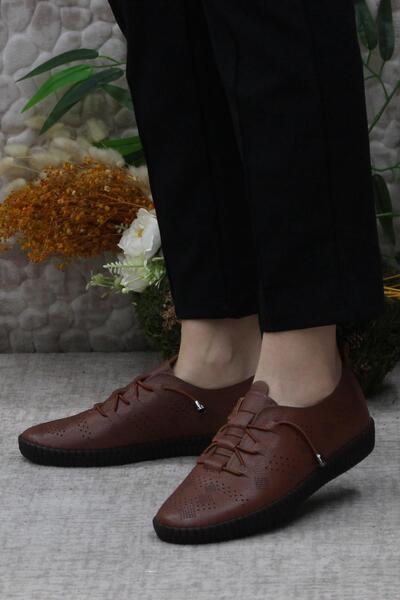 Polaris 103021.Z Taba Hakiki Deri 5 Nokta  Günlük Ayakkabı