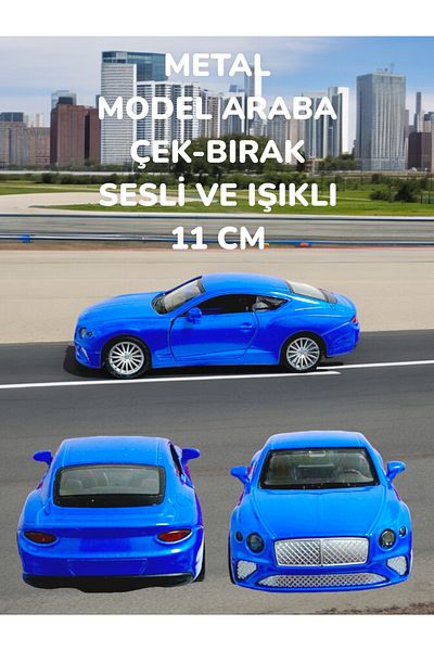 SEYFİKİRTASİYE Metal Model Car Pull-Drop with Sound and Light 11 cm