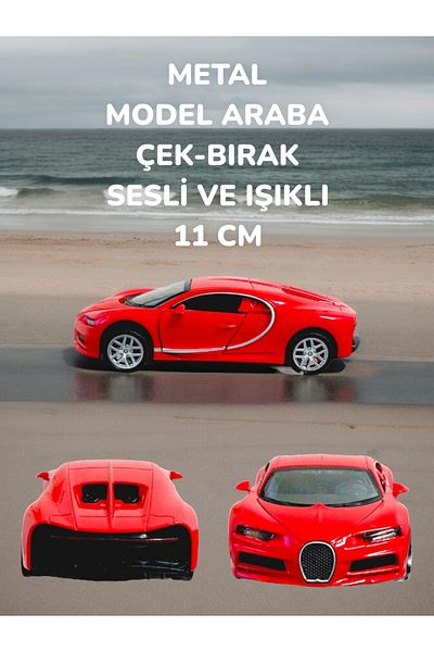 SEYFİKİRTASİYE Metal Model Car Pull-Drop with Sound and Light 11 cm