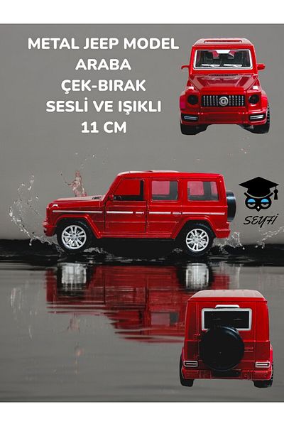 SEYFİKİRTASİYE Metal Model Car Pull-Drop with Sound and Light 11 cm
