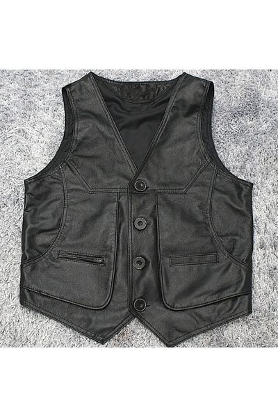 NYC GİYİM TEKSTİL Genuine lambskin London vest