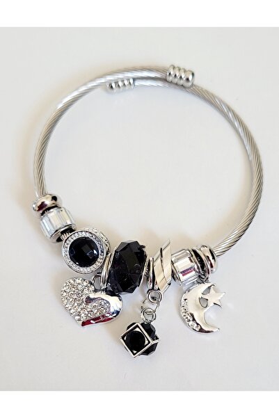 Ankı Ay Yıldız  Charm Pandoramodel Çelik Bileklik