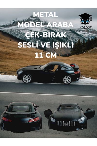 SEYFİKİRTASİYE Metal Model Car Pull-Drop with Sound and Light 11 cm