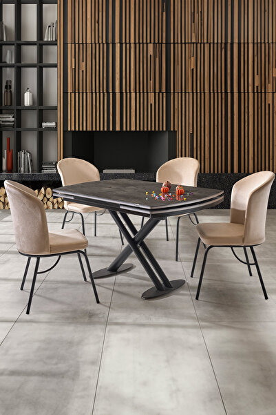 Eymense Morena 4 Sandalyeli Açılır Mutfak Masa Takımı