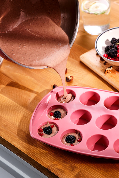 Emsan Silicone Muffin Mold Pink