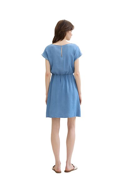 Tom Tailor Denim indigó tencel mini ruha