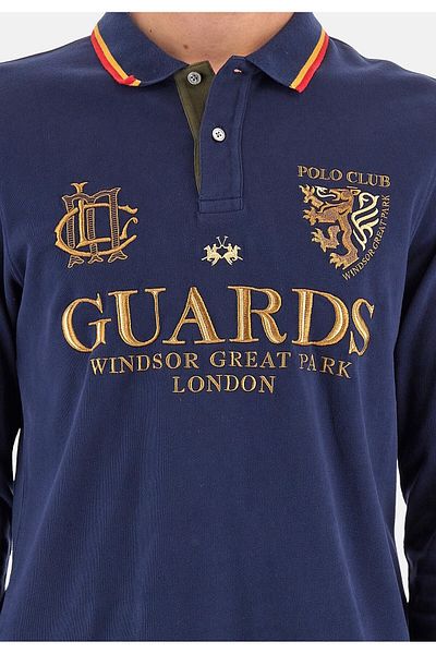 La Martina Poloshirt Langarm-Poloshirt Regular Fit Westin mit Logo-Details