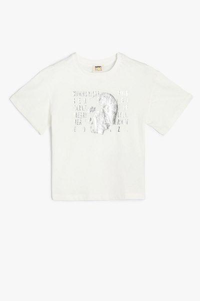 Koton Kids Ecru Girl&#39;s T-Shirt 4SKG10531AK