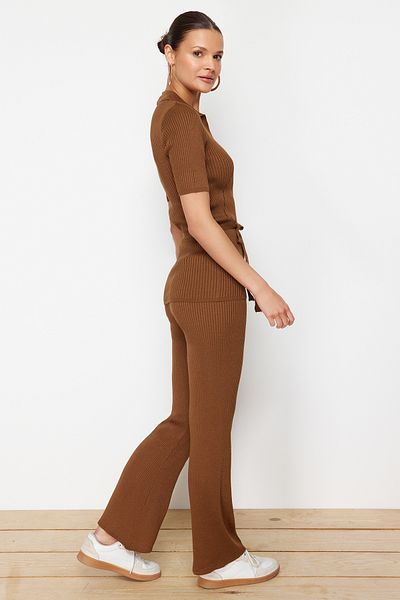 Trendyol Collection Barna kötöttáru felső és alsó készlet TWOSS24AU00117