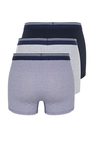 Trendyol Collection Σετ μπόξερ 3 τεμ. Navy ριγέ Mix Cotton - TMNSS24BX00022