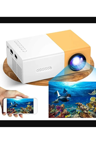 BLUE İNTER QASUL Profesyonel Ev Kamp Karavan Film Dizi Mini Taşınabilir Projektör HD Kalite
