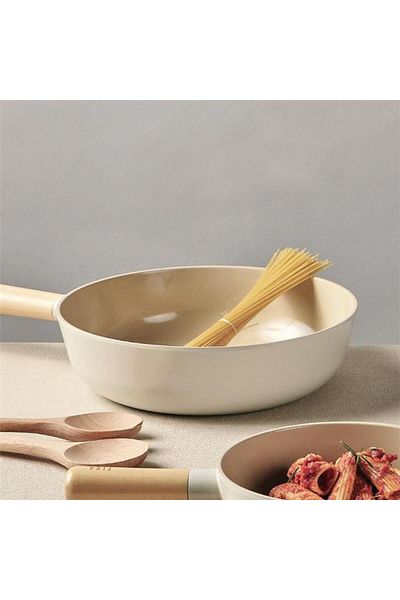 Prima Nova Neoflam Fika Aluminum Cast Wok Pan 26cm Beige