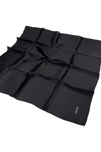 Armine Eșarfă din mătase SURA NEGRĂ PLATĂ ARMİNE