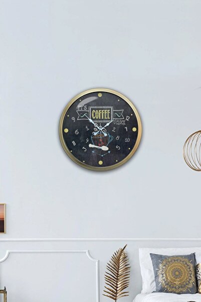 Kasva Concept هدية ساعة حائط مطبخ معدنية عتيقة مقاس 40 سم